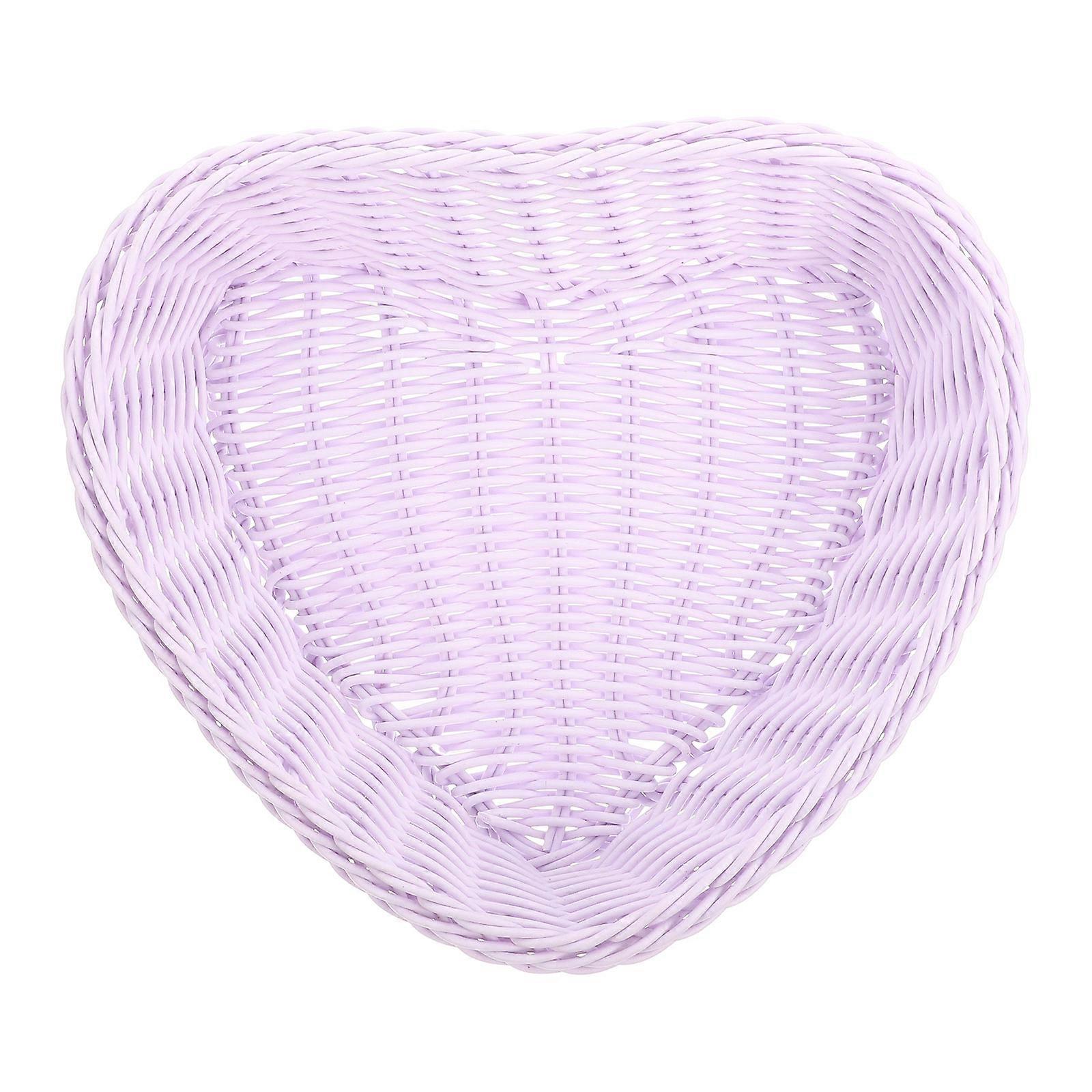 Heart Shape Design Basket Food Serving Basket Desktop Snacks Storage Basket