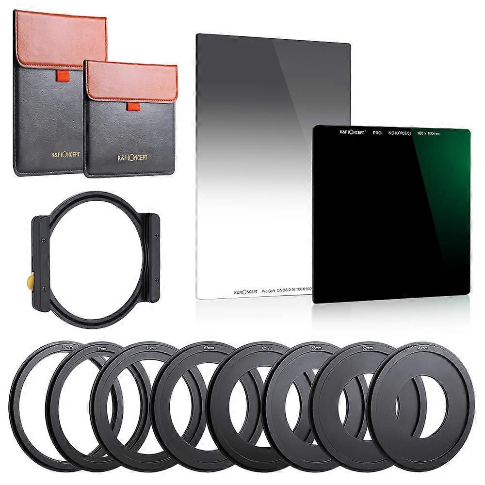 Konsept ND1000 + GND8 Filtre Persegi Filtre Kepadatan Netral Multi Lapis dengan Satu Tempat Filtre 8 Buah Adaptateur Cincin Filter