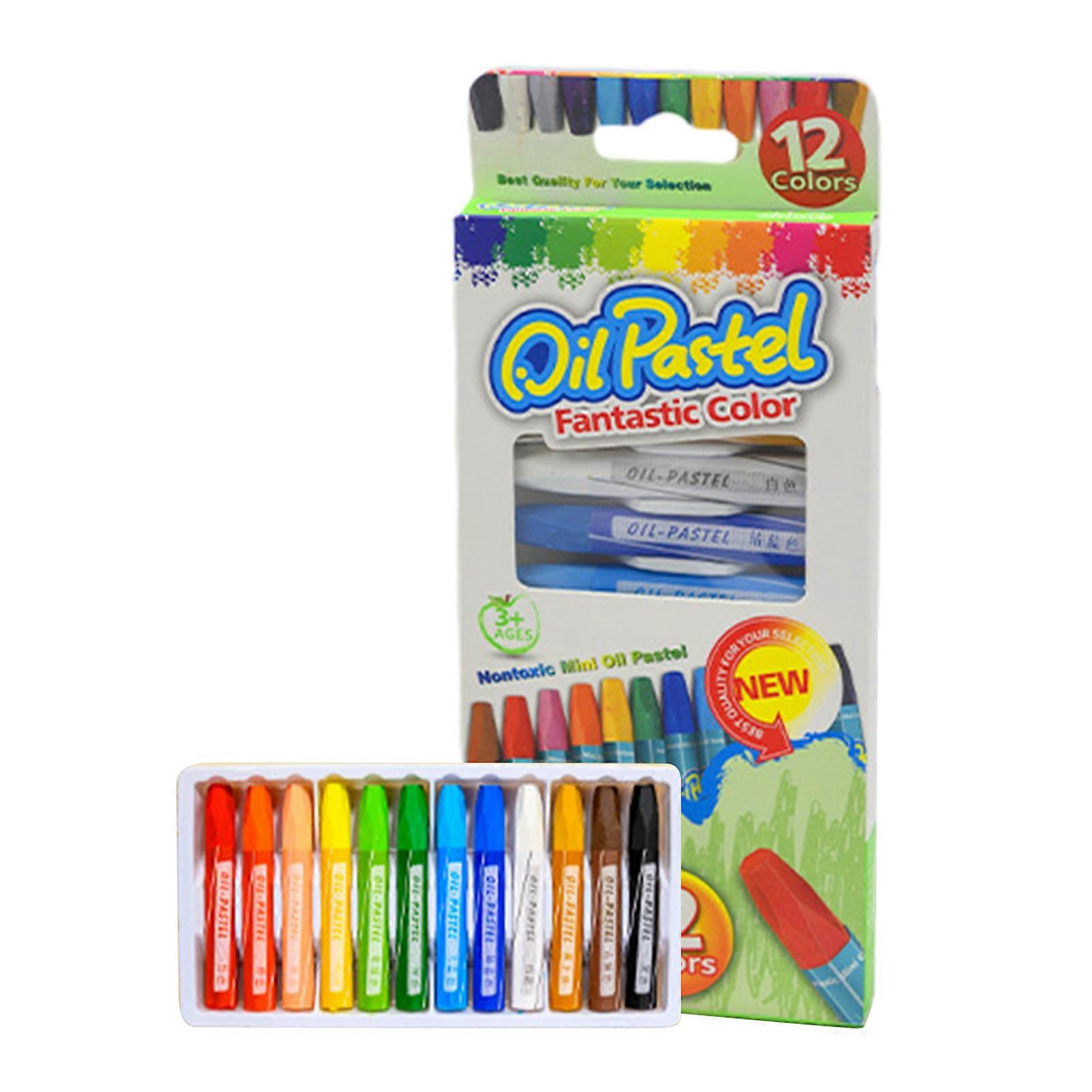 12/18/24/36 Colors Kids Hexagonal Oil Crayons Set Portable Easy Grips Colored Pencils for Boys Girls
