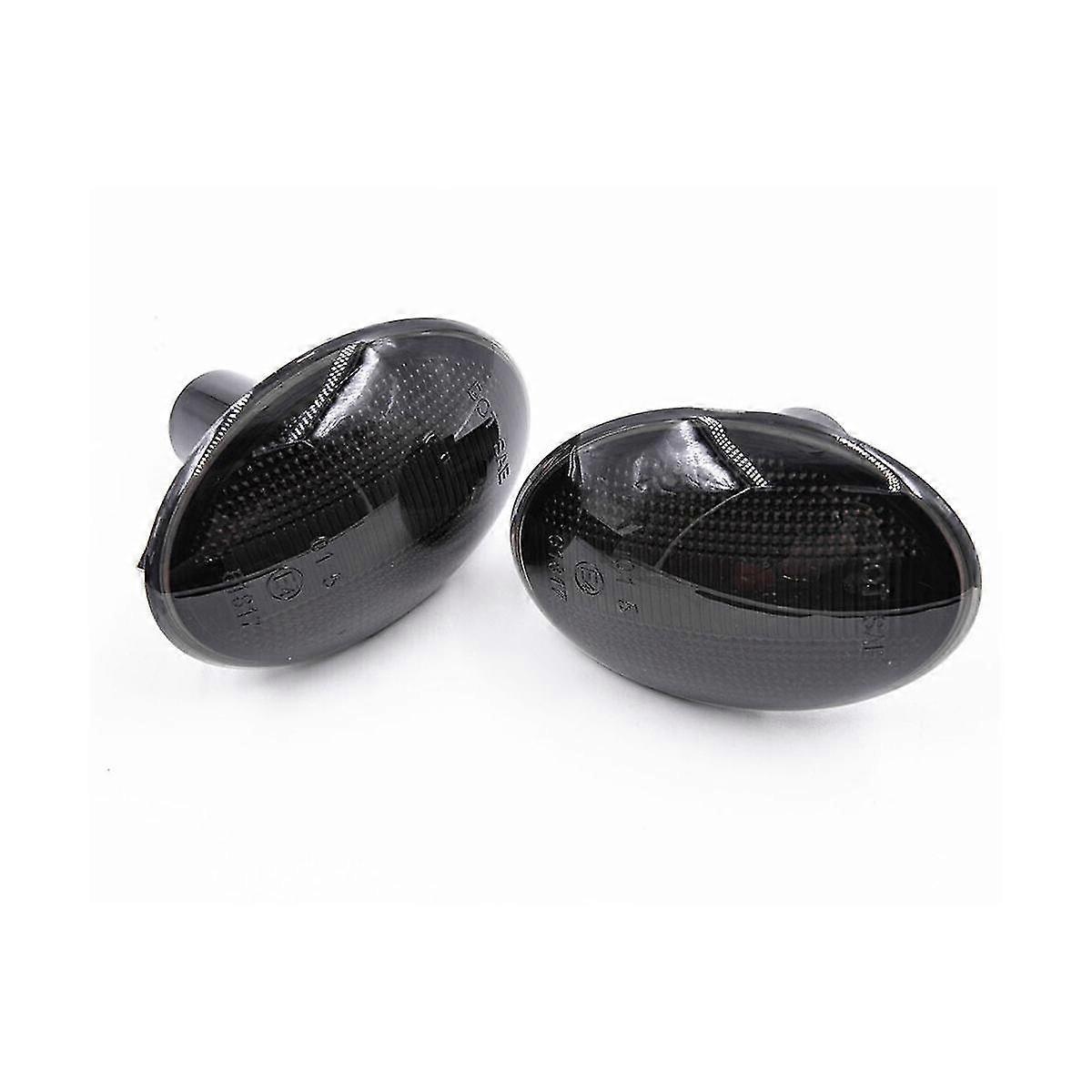 1 Pair Car Led Side Light Blackened Shell For S R55 R56 R57 R58 R59 Running Water Turn Signal