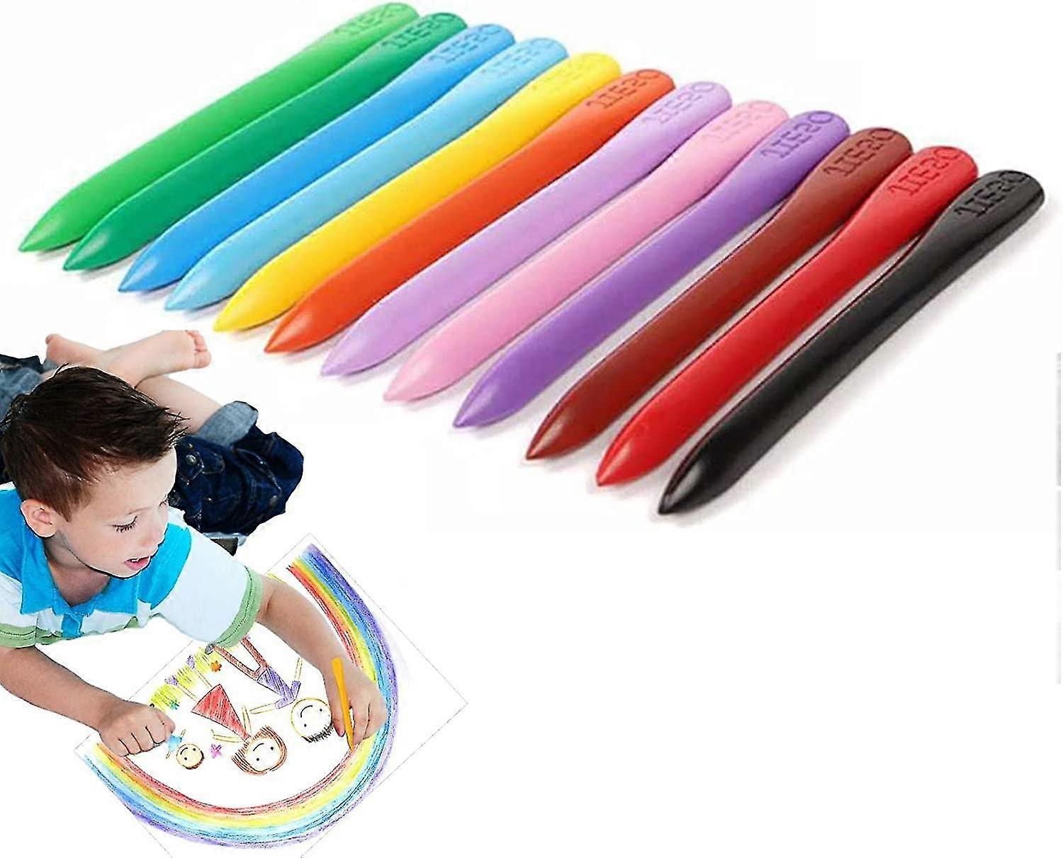 قلم تلوين قابل للغسل ، تلوين تلوين قابل للمسح | آمنة للرضع والأطفال ، لوازم فن التلوين ، الطباشير الملون تعيين مفاجأة عيد الميلاد تلوين هدية فو