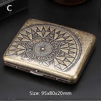retro metal cigarette case Vintage Metal Cigarette Case For 20 Pcs Classic Design Edition Cigarette  Case Men Box Gift Cigarette Accessories