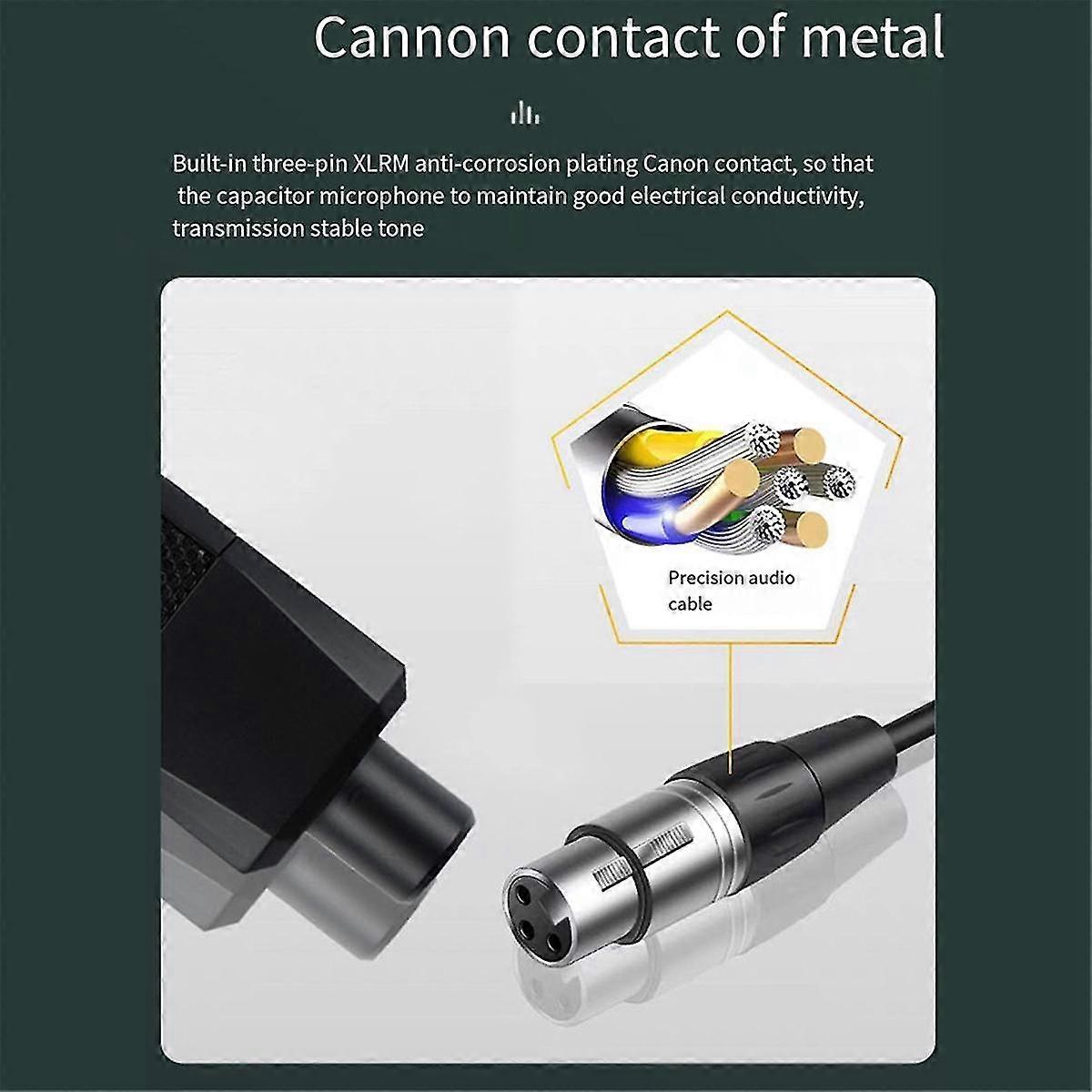 D241 Professional Studio Condenser Microphone Bundle With Mic Holder For Record Broadcast