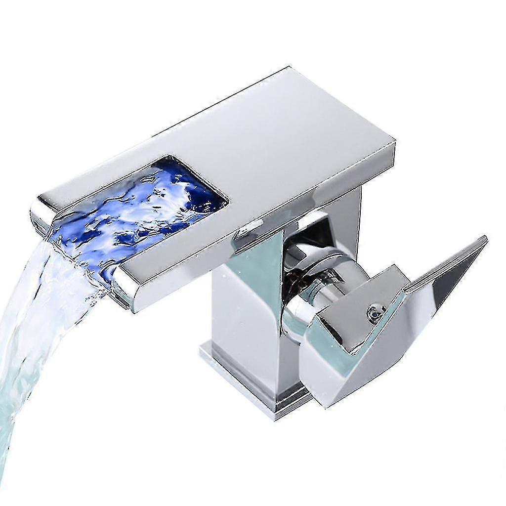 Hot Water Mixer Sink Taptemperature Sensitive 3 färger ändrar kopparkroppskran