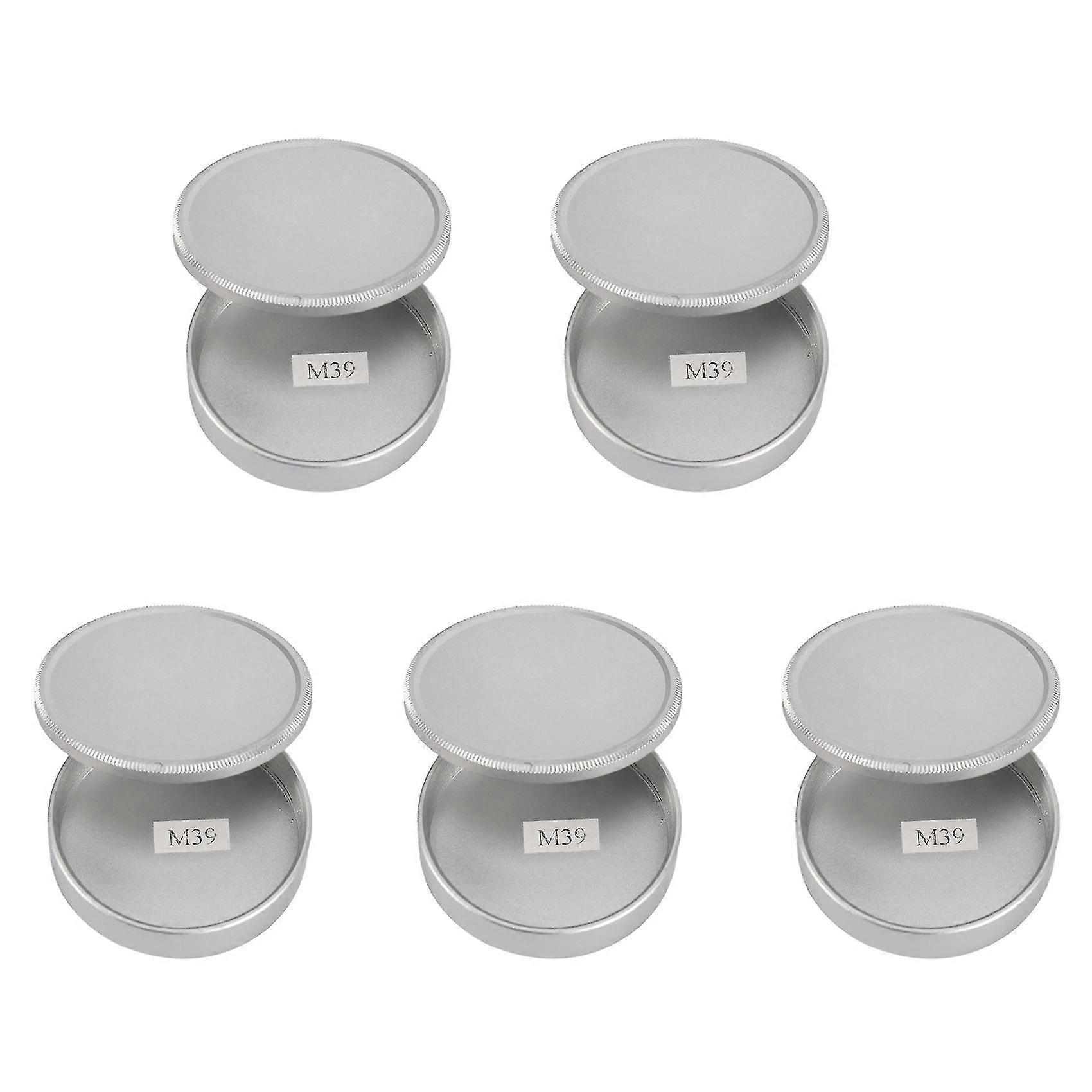 10x Metal Body Cap And Lens Rear Cap Set For M39 Ltm Lsm Screw Mount Mcm39ssilver