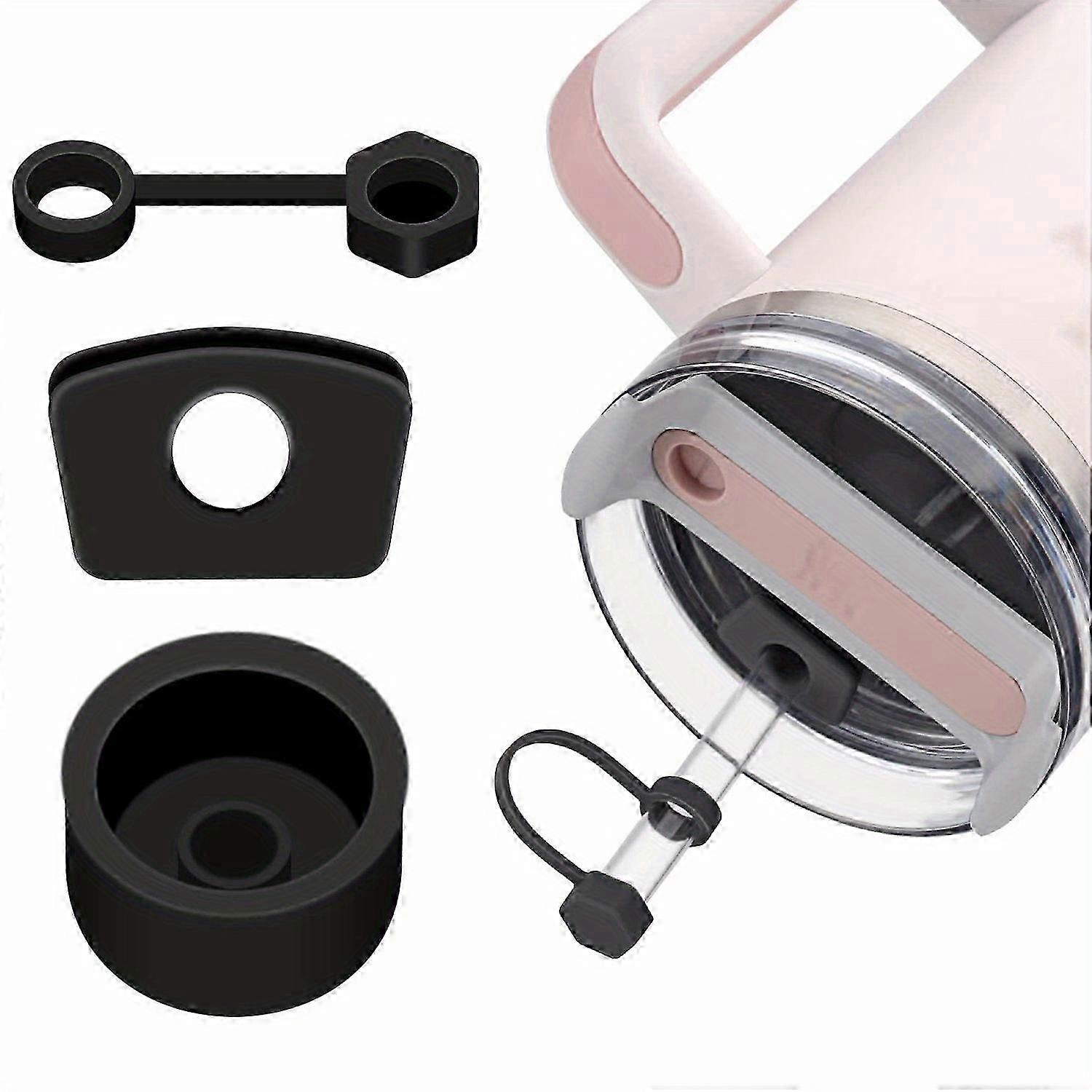 3Pcs Silicone Spill Proof Stopper Set - Mantenha seu Stanley Cup 2.0 40oz/30oz Tumbler Leak-Free!