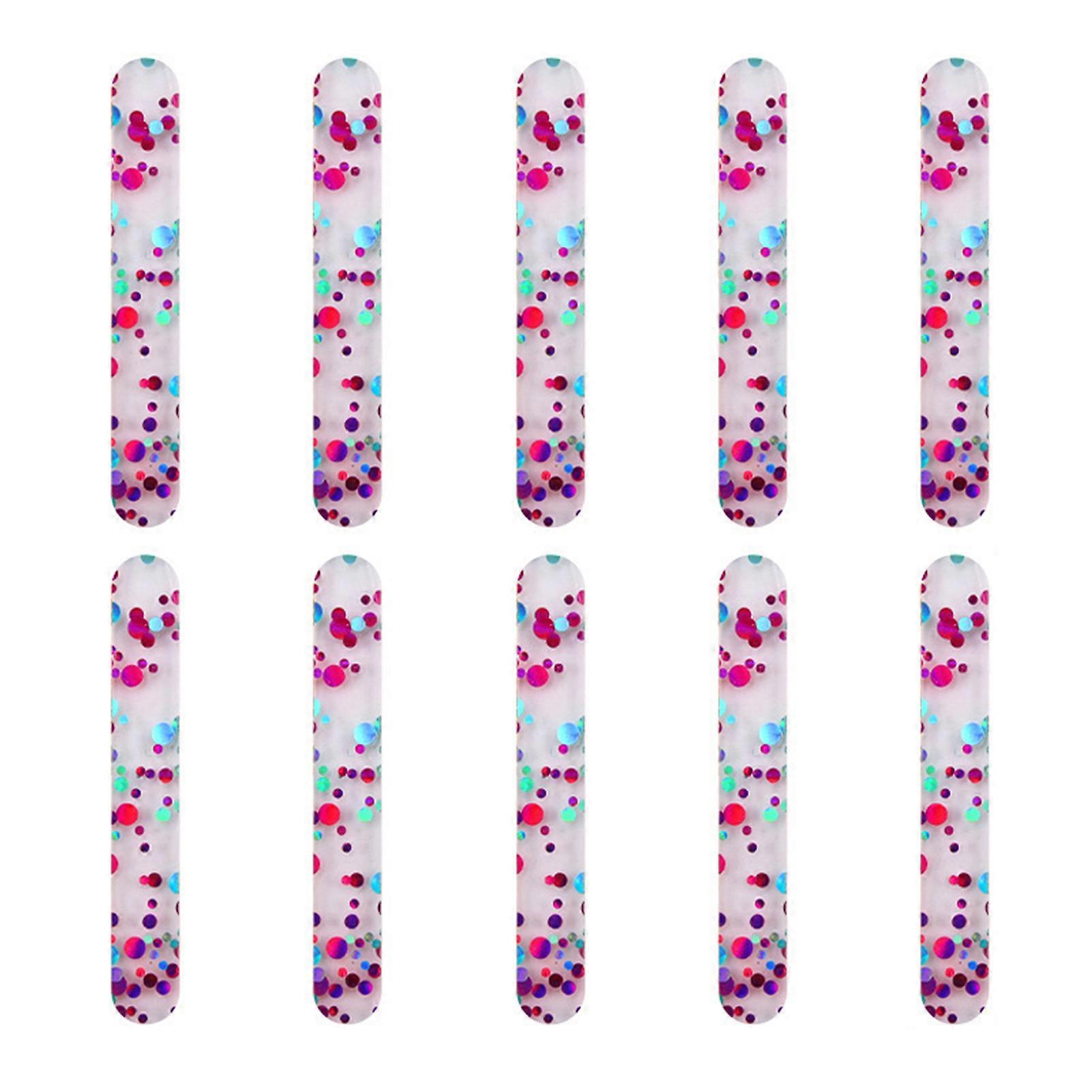 10Pcs Acrylic Popsicle Sticks Reusable Ice Pop Mold Sticks Safe Ice Cream Sticks for Kids DIY Ice Cream Cake Candy Desert Making Crafts