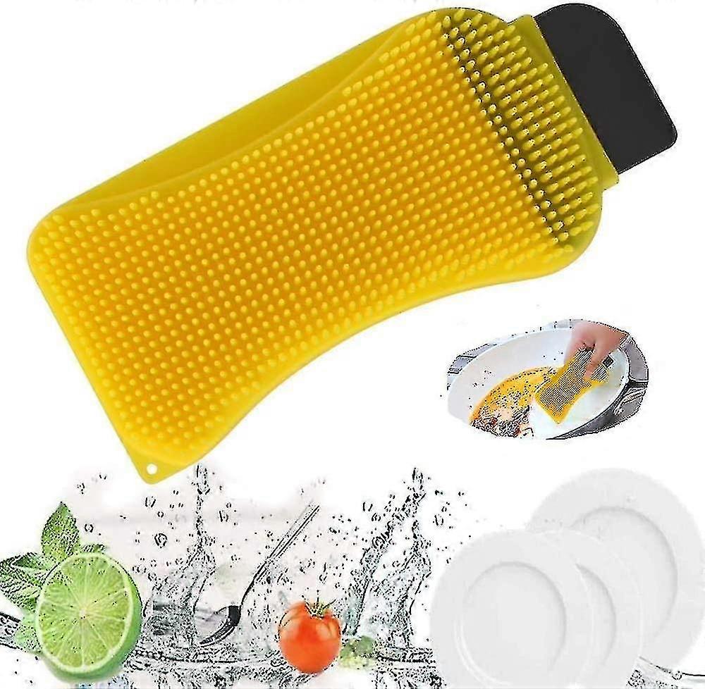Silicone Sponge Kitchen Multifunctional Silicone Dishwashing Brush 3 In 1