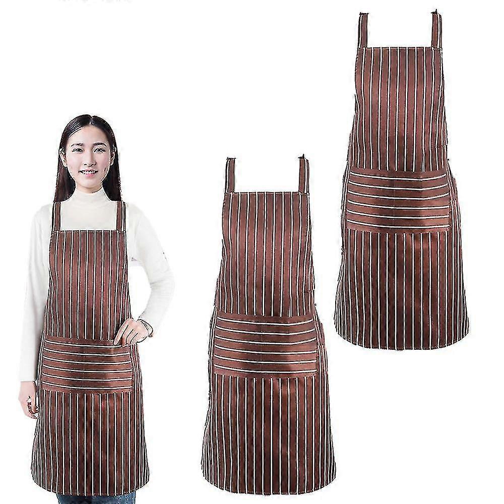 2 Pack Kitchen Cooking Aprons, Adjustable Bib Soft Chef Apron Withpock