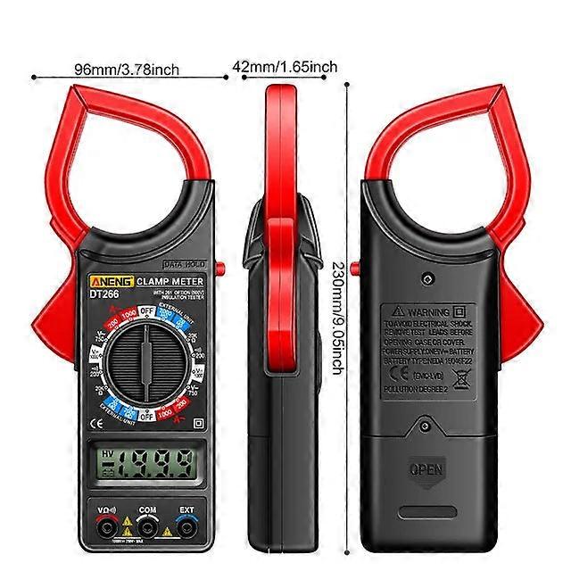 Aneng Dt266 Lcd 1999 Count Digital True Rms Professional Clamp Meter Ac/dc Current Voltage Tester Multimeter Pliers Ammeter