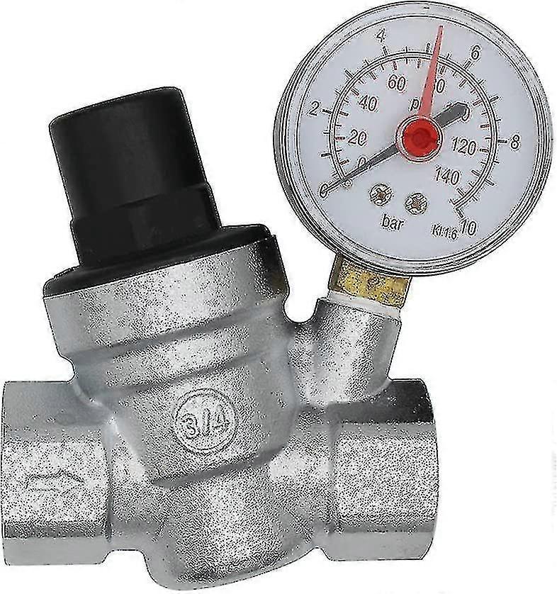 Dn20 Vattentrycksreducerare 3/4 tums vattentrycksregulator med manometer