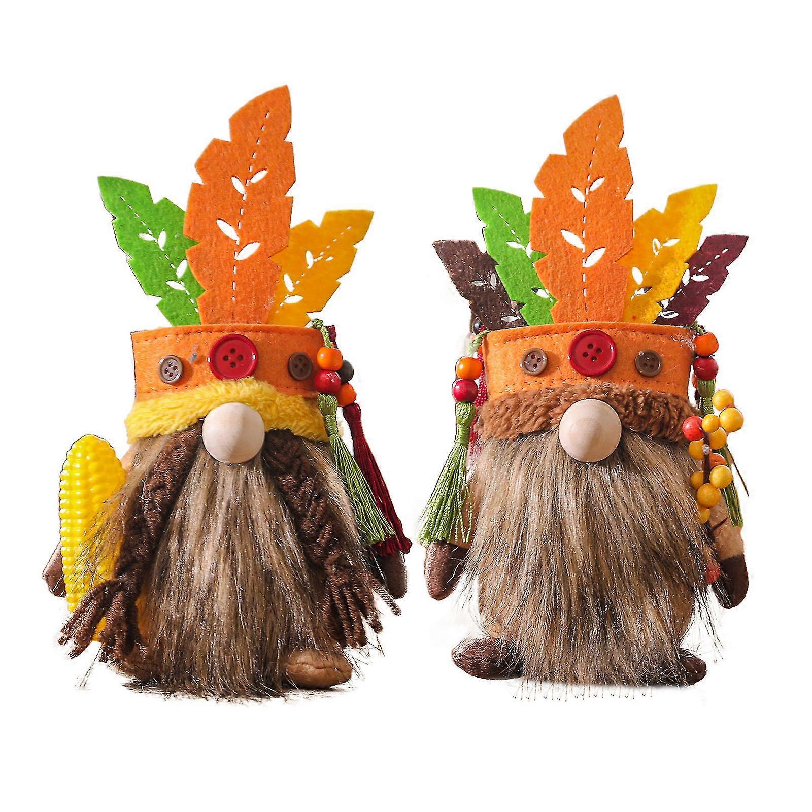 2pack Gnomes Plush Fall Thanksgiving Decorations Thanksgiving Tabletop Decorations