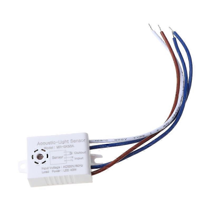 220V Voice Control Light Sensor Detector Switch Automatic On Off Light Switch