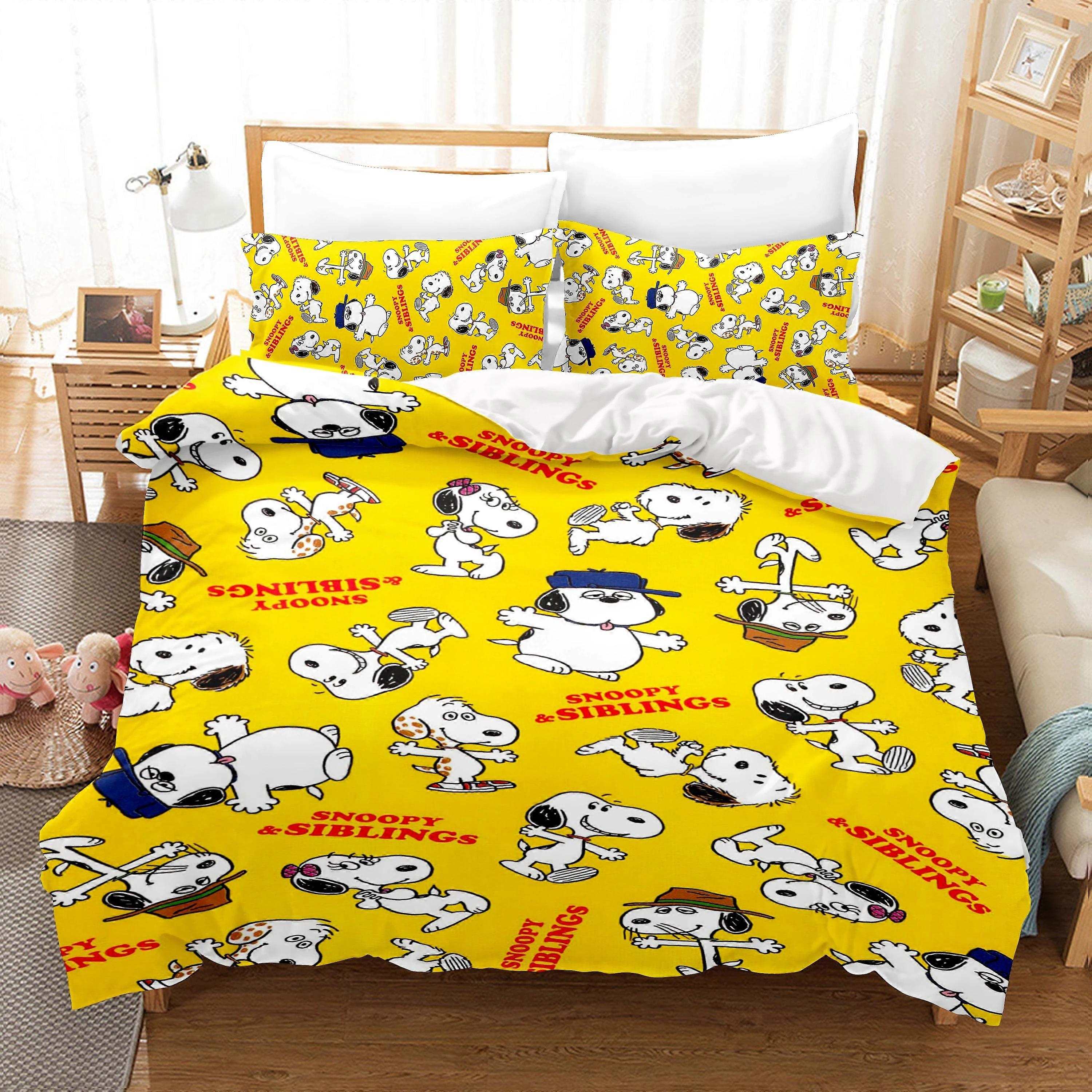 B313 Bed Sheets Deluxe Bedding Set with Digital Printing, Polyester 3D Digital Printing Set, Cute Cartoon Comforter, Home Textile Bed Sheets HBJI313