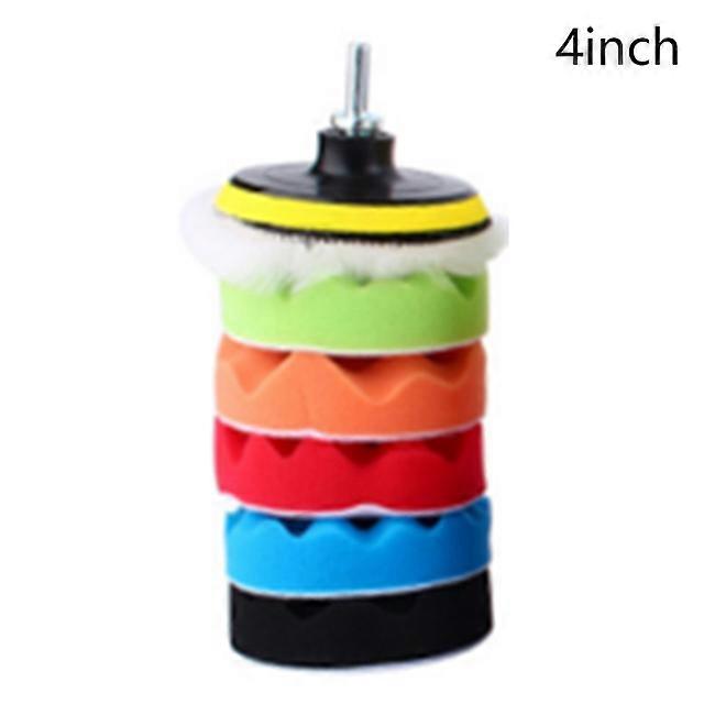 7pcs Buffing Pad 3''5''6''7'' inch Car Sponge Polishing Pad Kit Abrasive Polisher Drill Adapter Waxing Compound Tools Accessory sy