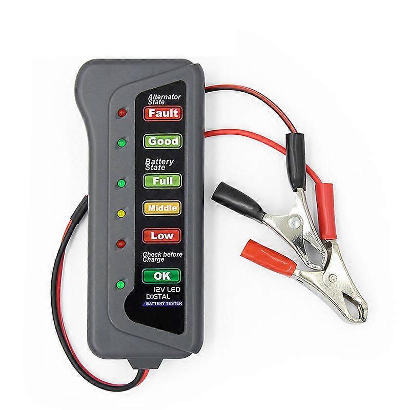 Mini 12V Car Battery Tester Digital Alternator Tester 6 LED Lights Display Car Diagnostic Tool Auto Battery Tester For Car