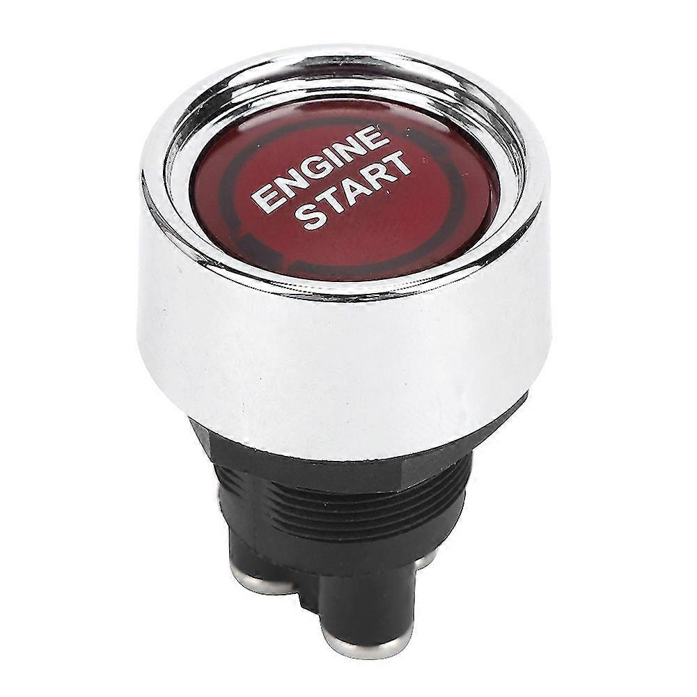 LED Engine Start Switch Ignition Starter Engine Start Stop Button for RVs Racing CarRed