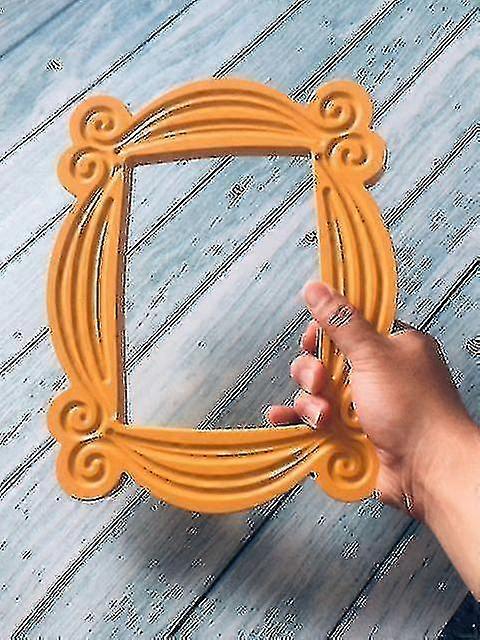 テレビフレンズモニカドアフレームホームデコレーションウッドイエローフォトフレーム新しい家の装飾ギフトドアフレーム - アエスパ