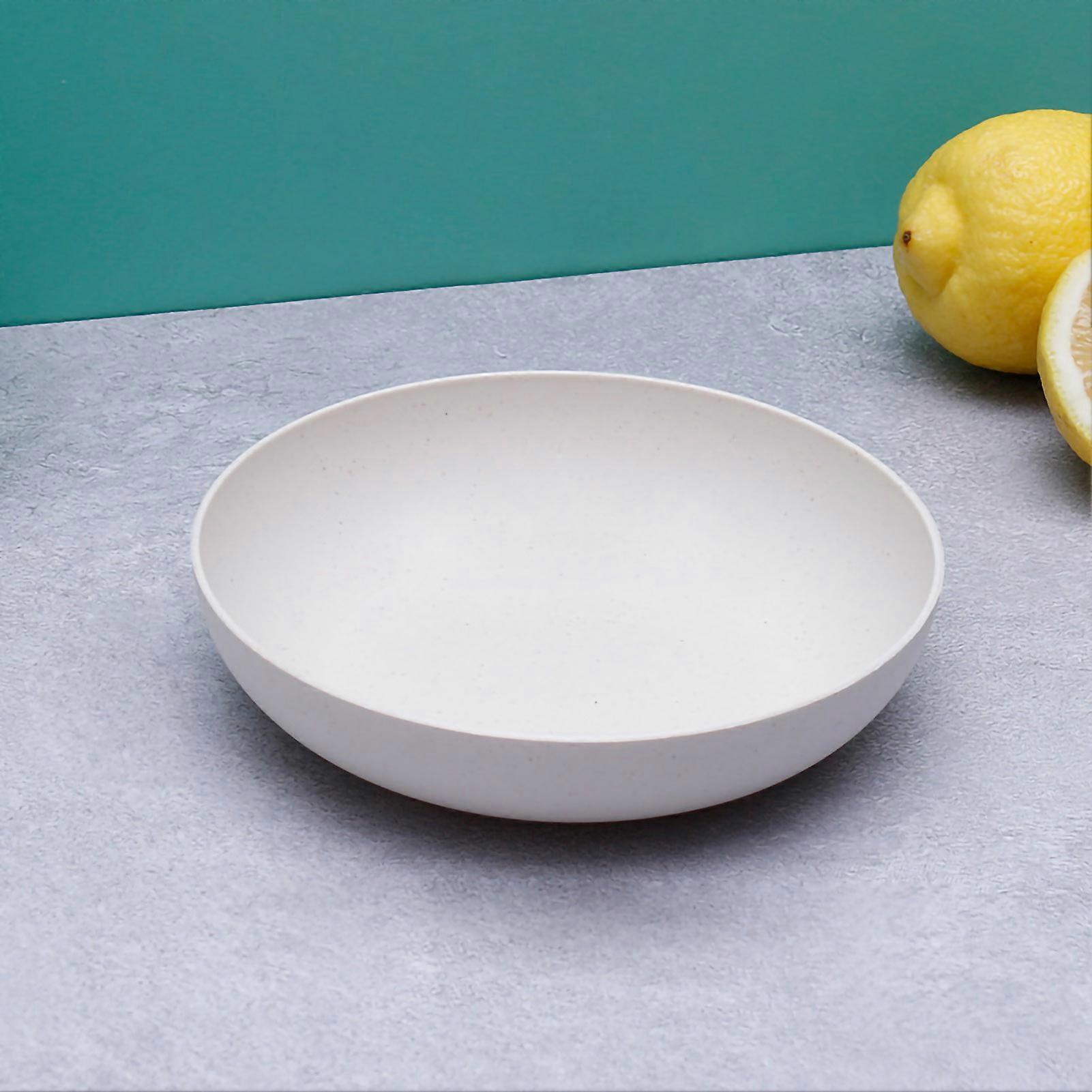 Dinner Plate Tableware Wheat Straw PP Dinnerware for Dish Fruits Serving Sauce DippingDeep Round Beige