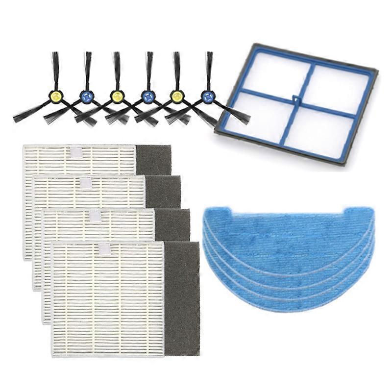 Deler til Ilife V8 V8S X750 X7 Robotic Cleaner Filter Skjerm Sidebørste Mopp Klut