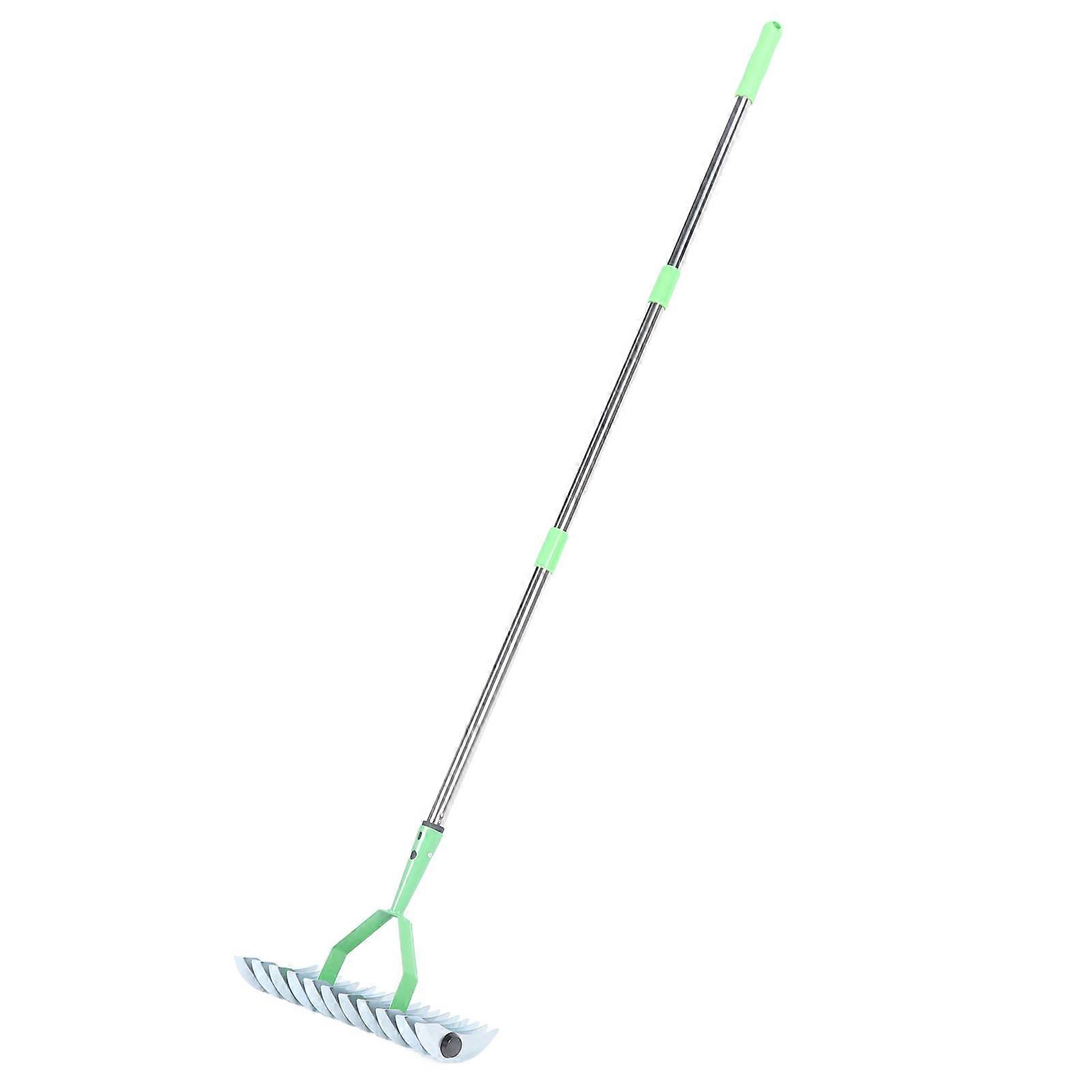 Stainless Steel Thatch Rake for Clearing Dead Grass - 3 Sections