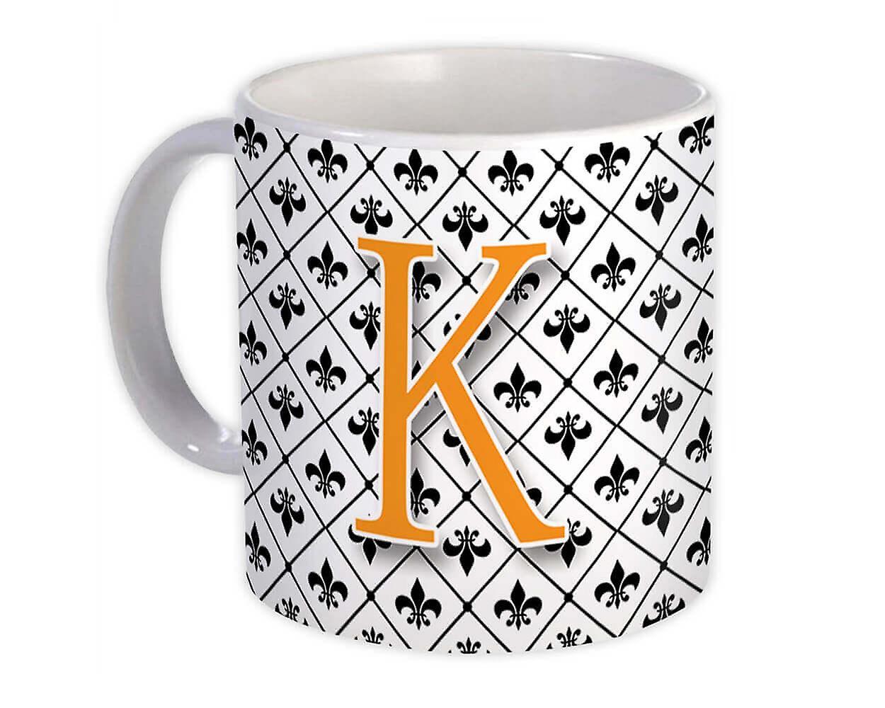 Hediye Kupa: Monogram Harf K Alfabesi