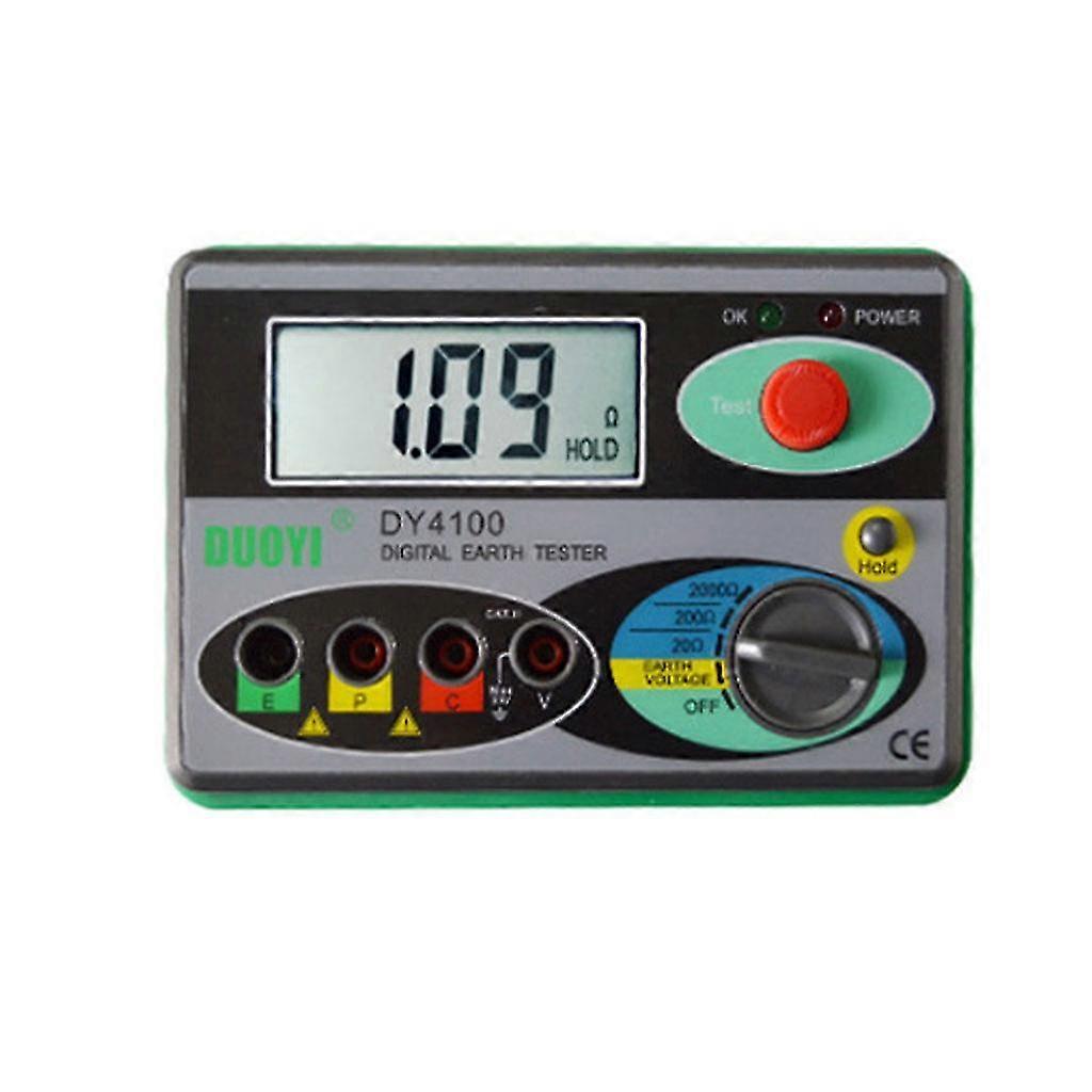 Digital Earth Ground Resistance Tester Multimeter Resistance Measurer Durable