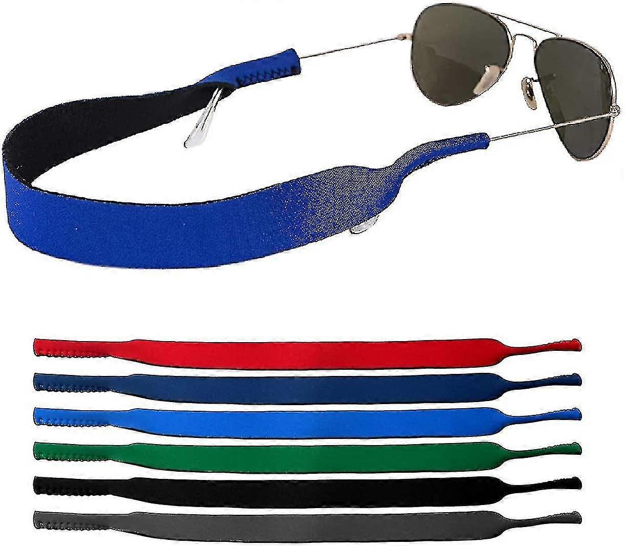 6 kpl urheilu aurinkolasit hihna, joustava kelluva lasit hihna Neopreeni