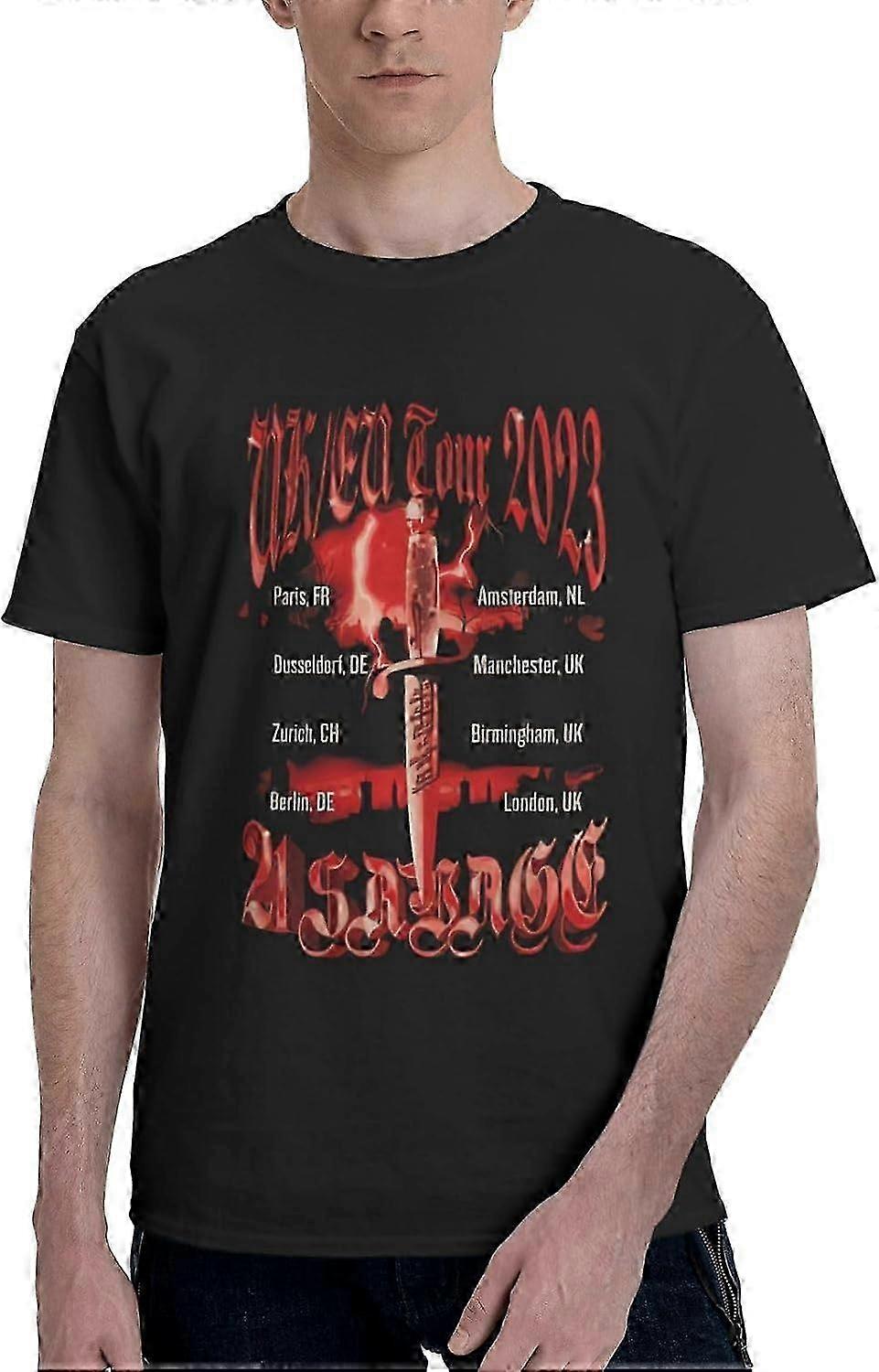 Pedro Acteur Pascal Hommes Femmes Mode Décontractée Coton Col Rond À Manches Courtes Tee Shirt Noir Rétro tendance Matériau