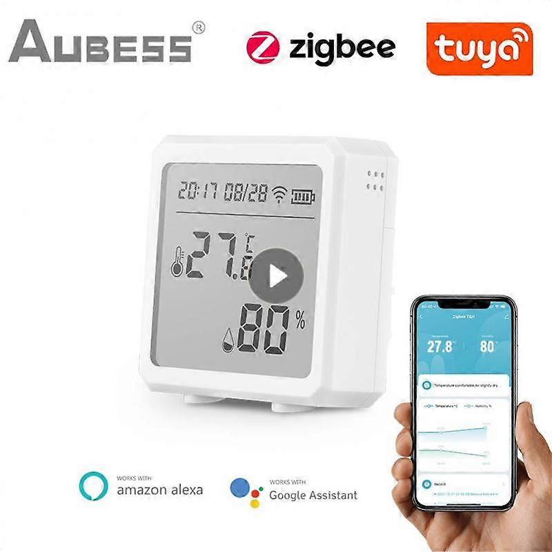 Tuya WIFI Temperature Humidity Sensor Indoor Hygrometer Thermometer Detector Smart Life Remote Control Support Alexa Google Home