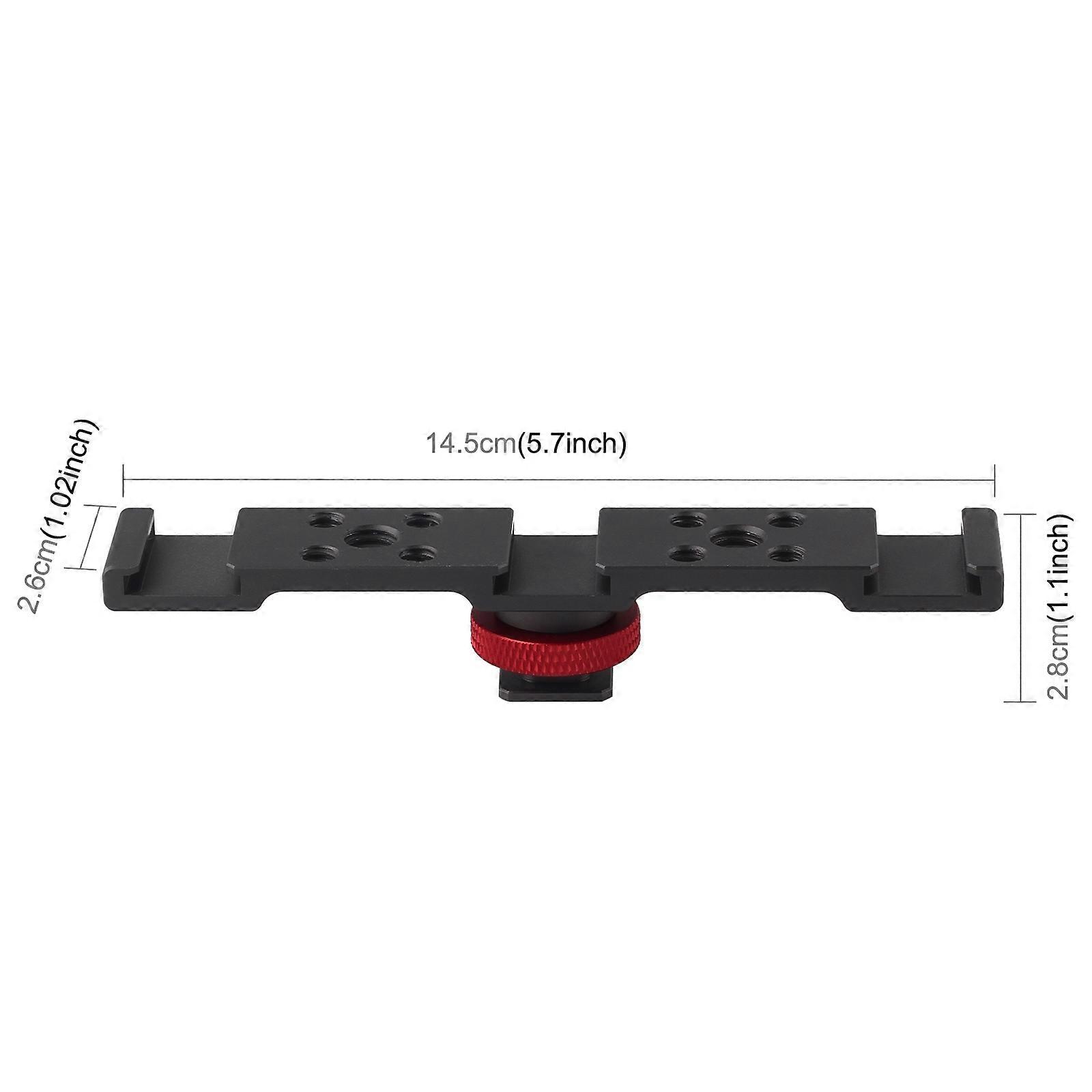 PULUZ Three-head Cold Shoe Bracket Mount(Black)