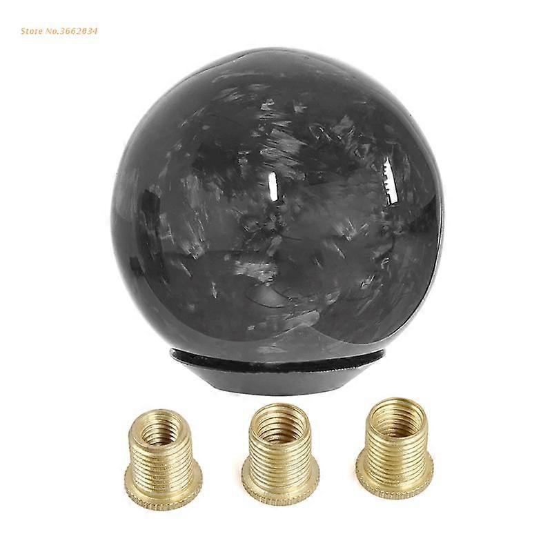 Universal Carbon Fiber Shift Knob Balls Racing Gear Shift Shifter Knob Head Manual Transmission with M8 M10 M12 Adapter Dropship