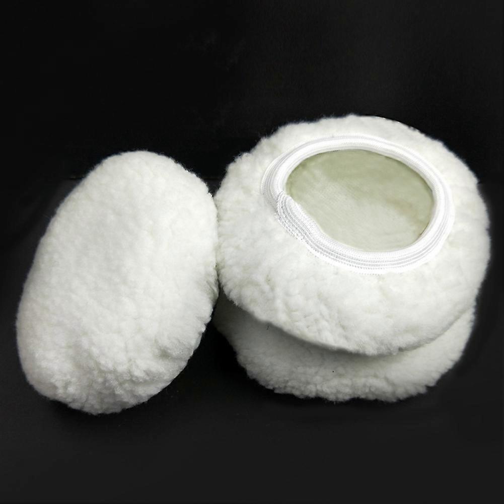 White Buffing Pads Soft Elastic Environmentally friendly Reused 5pcs Car
