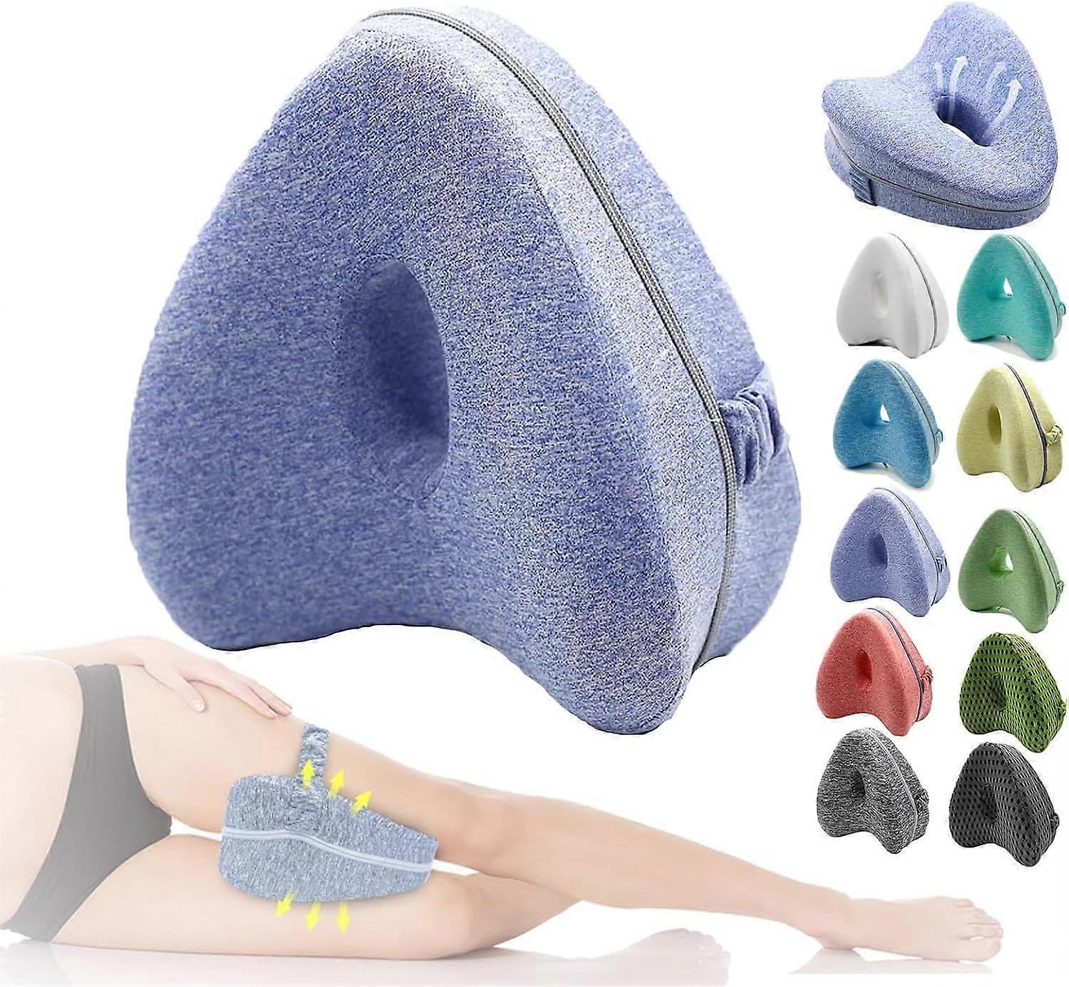 Knee Pillow for Side Sleepers - Sciatica, Hip Pain Relief & Spine Alignment Pillow