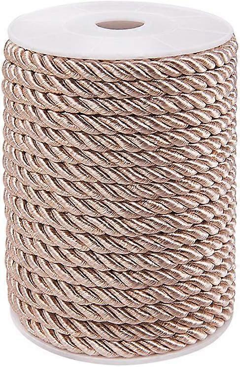 50 Feet Twisted Cord Rope Craft Nylon Rope 5mm 3 Strand Multipurpose Utility Cord Trim Choker Thread for Jewelry Making Knot Rosaries Upholstery Curta