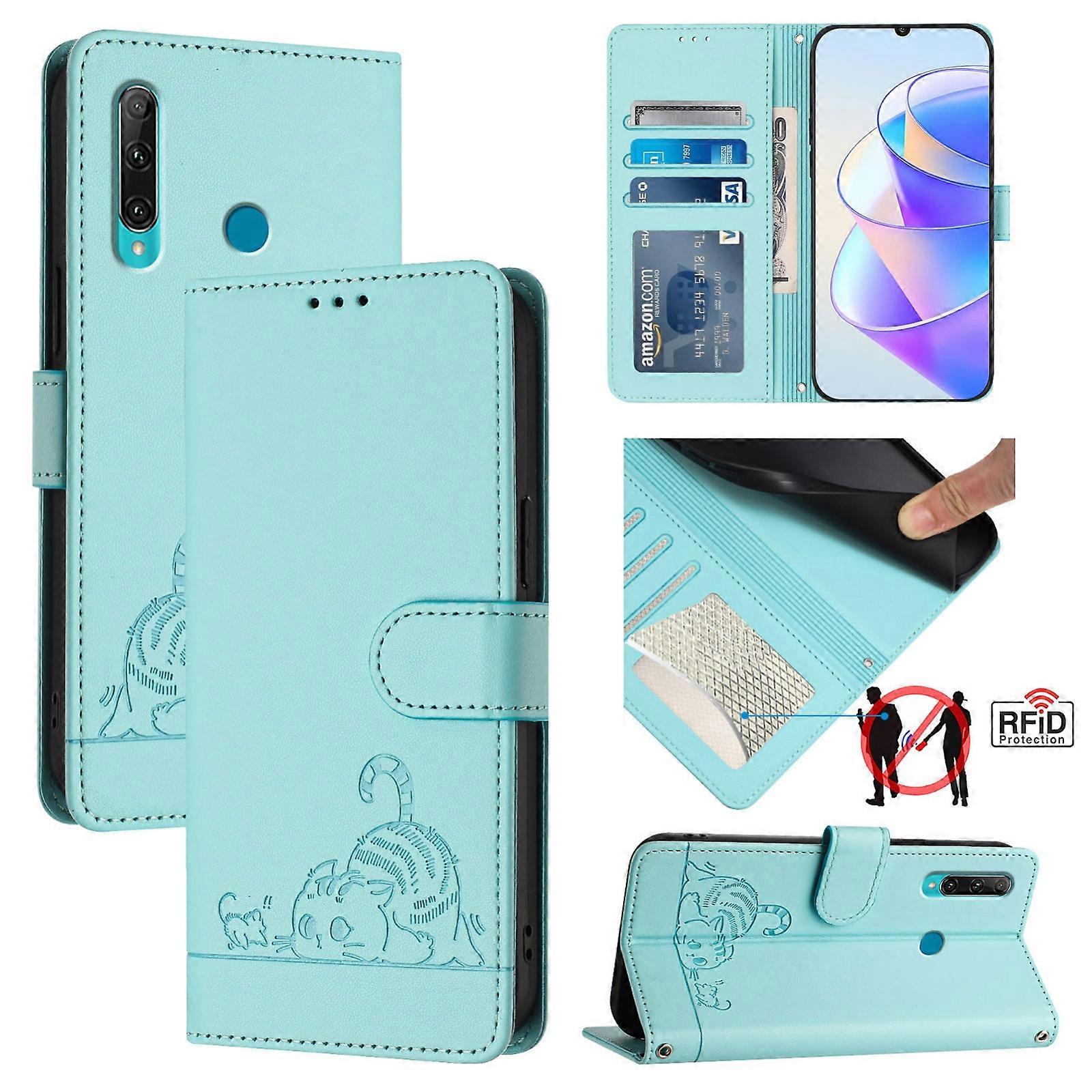 Cat Rat Embossed RFID Case For Huawei P Smart 2019