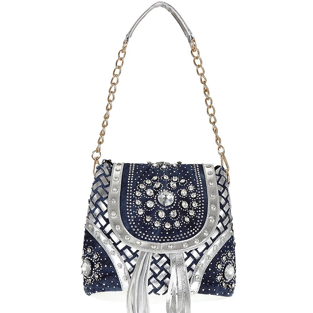 Denim Crossbody Chained Messenger Shoulder Bag