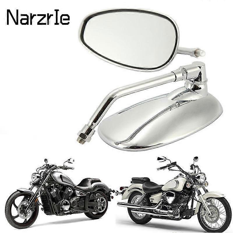 2Pcs/Universial 10mm Rearview Mirrors Motorcycle ABS Plastic Rotatable HD Vision Side Mirrors Rear View Mirrors Accessories