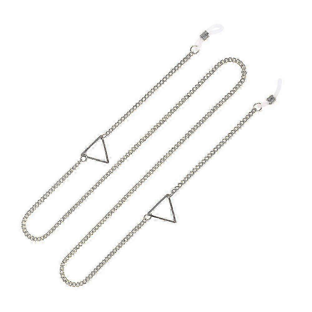 Eyeglass Chains Necklace With Traingale Shape Pendant