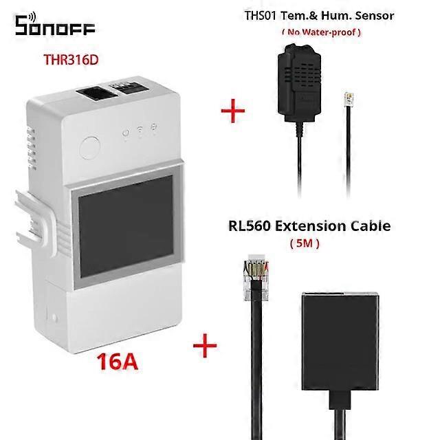 Water Timers TH Elite 16A 20A Wifi Smart Temperature and Humidity Monitoring Switch Work with THS01 RL560 MS01 Sensor Alexa