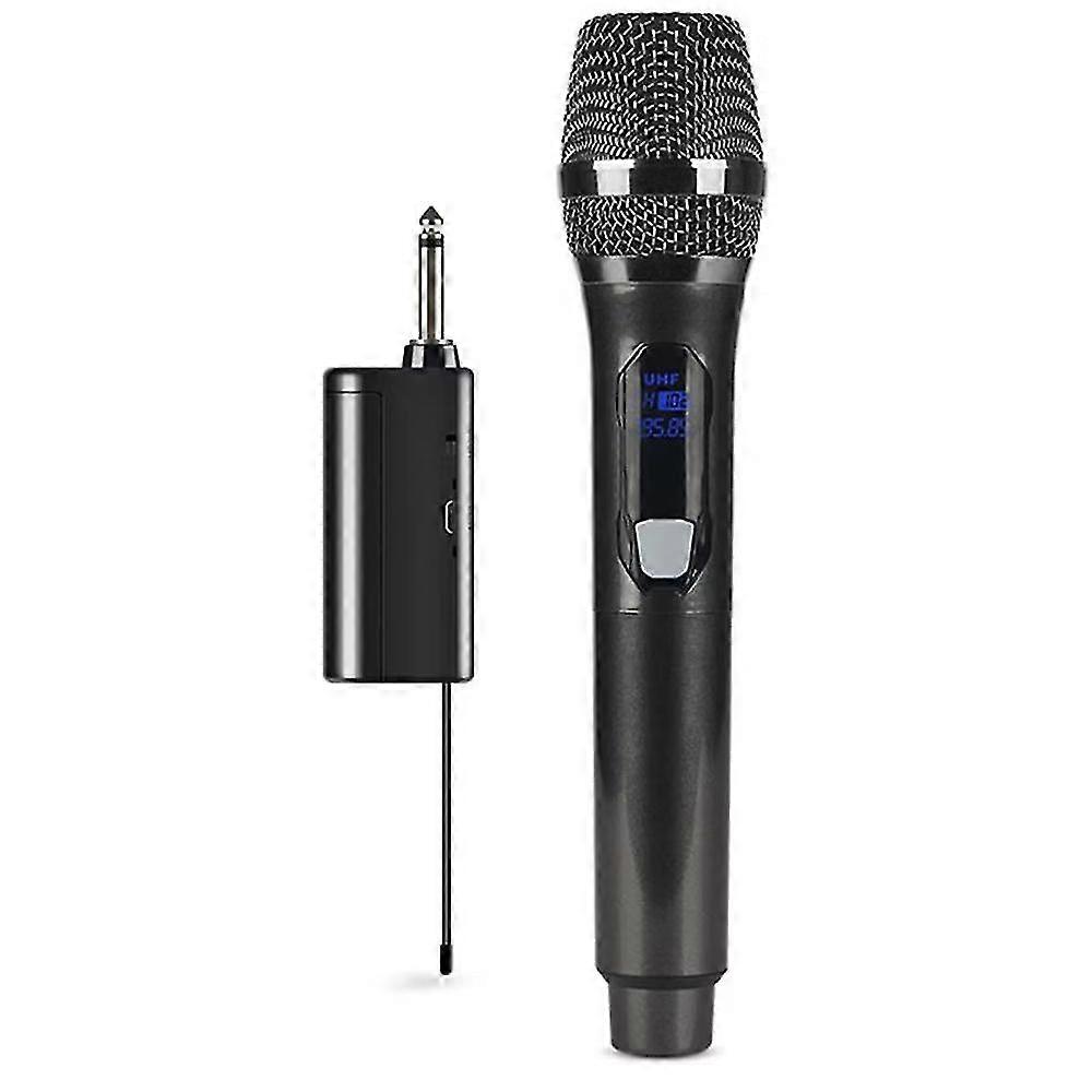 1 pcs UHF dual wireless microphone Black