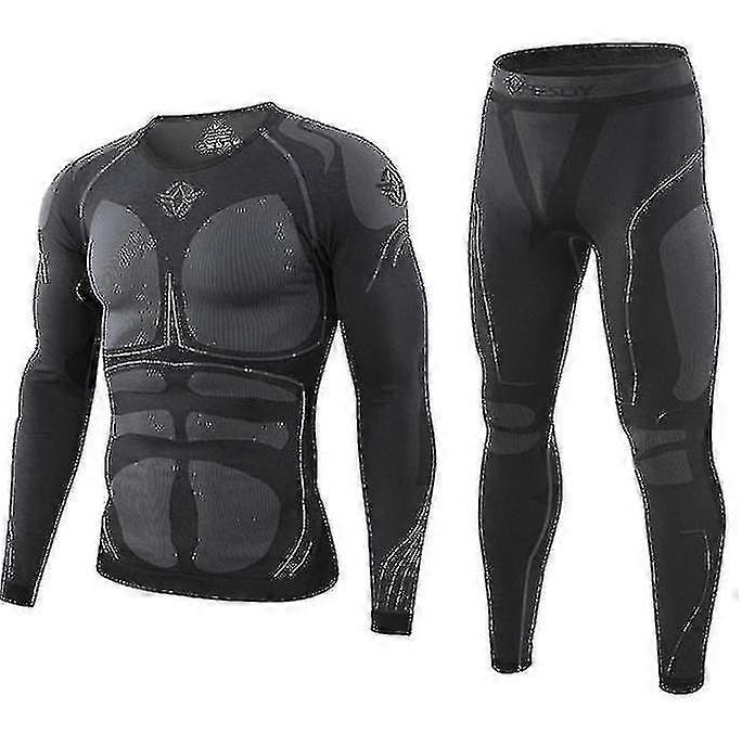 Ανδρικά Θερμικά Εσώρουχα Fleece Lined Performance Fleece Tactical Sports Shapewear Thermal Set