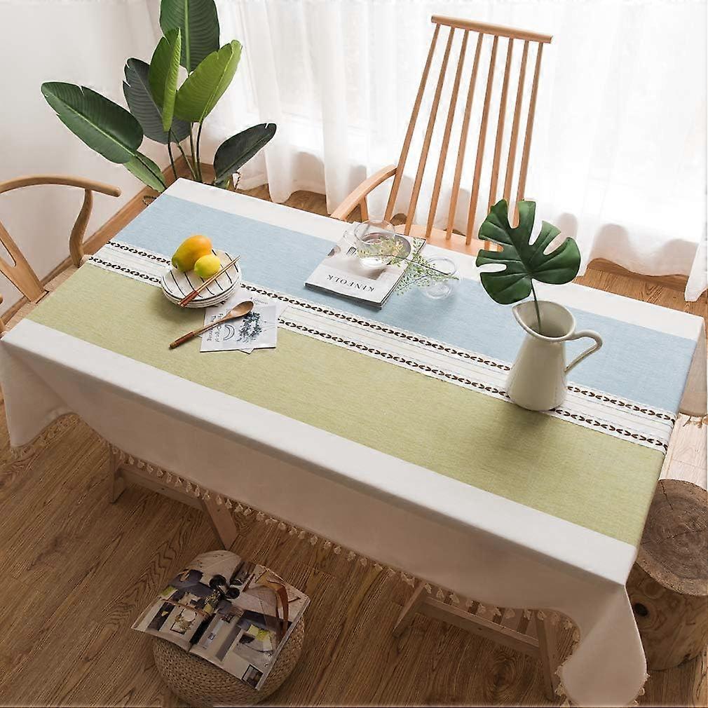 Outdoor Rectangular Tablecloth Anti Stain Washable Tablecloth Fabric Tablecloth Dining Table Kitchen Tablecloth Picnic Tablecloth Pompom Design Tablec