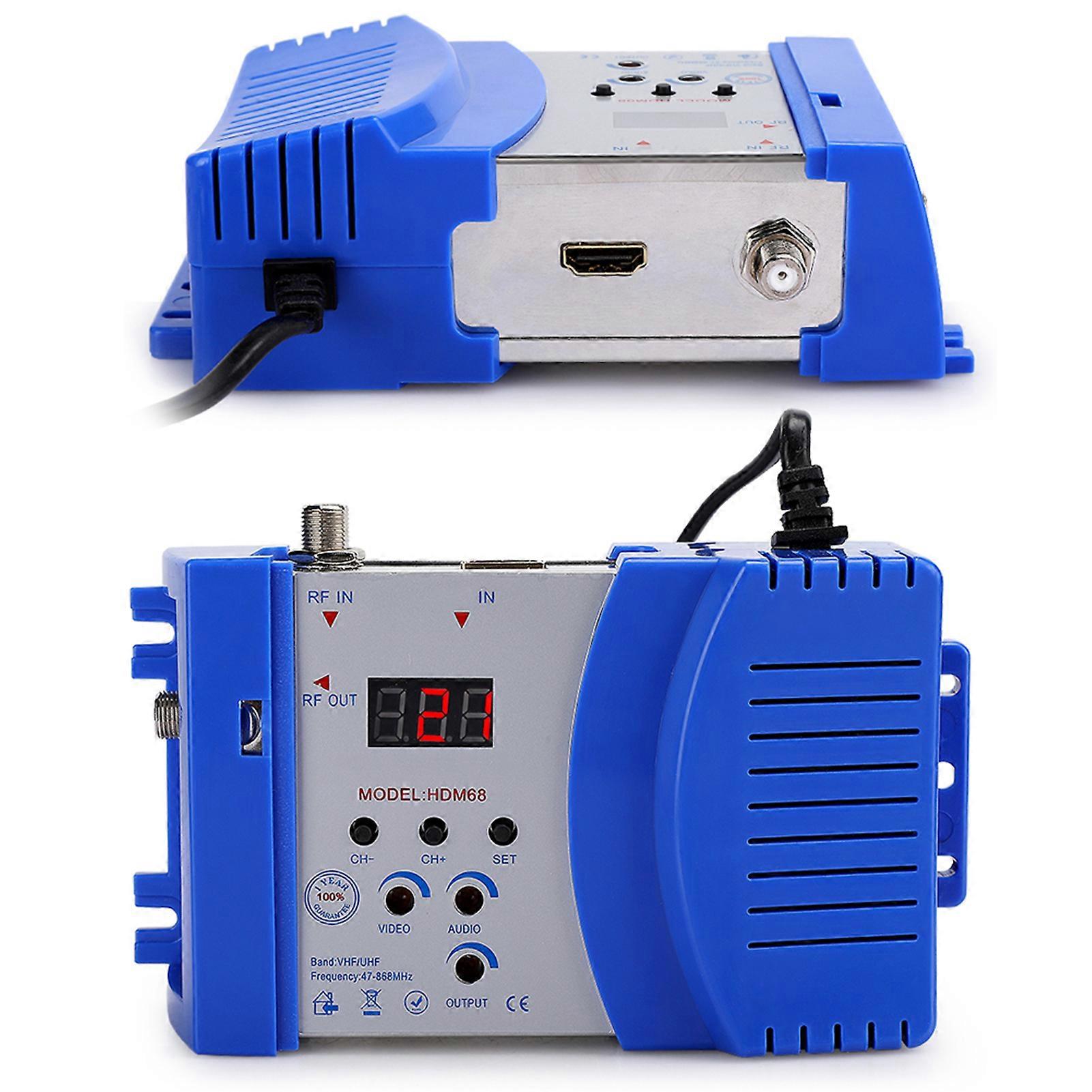 HD Modulator HDM68 Analog High Definition Multimedia Interface RF VHF / UHF Frequency Computer Accessories EU Plug 100?240V