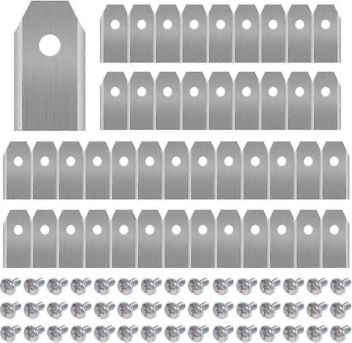 45pcs Robotic Lawnmower Replacement Titanium Blades With Screws new