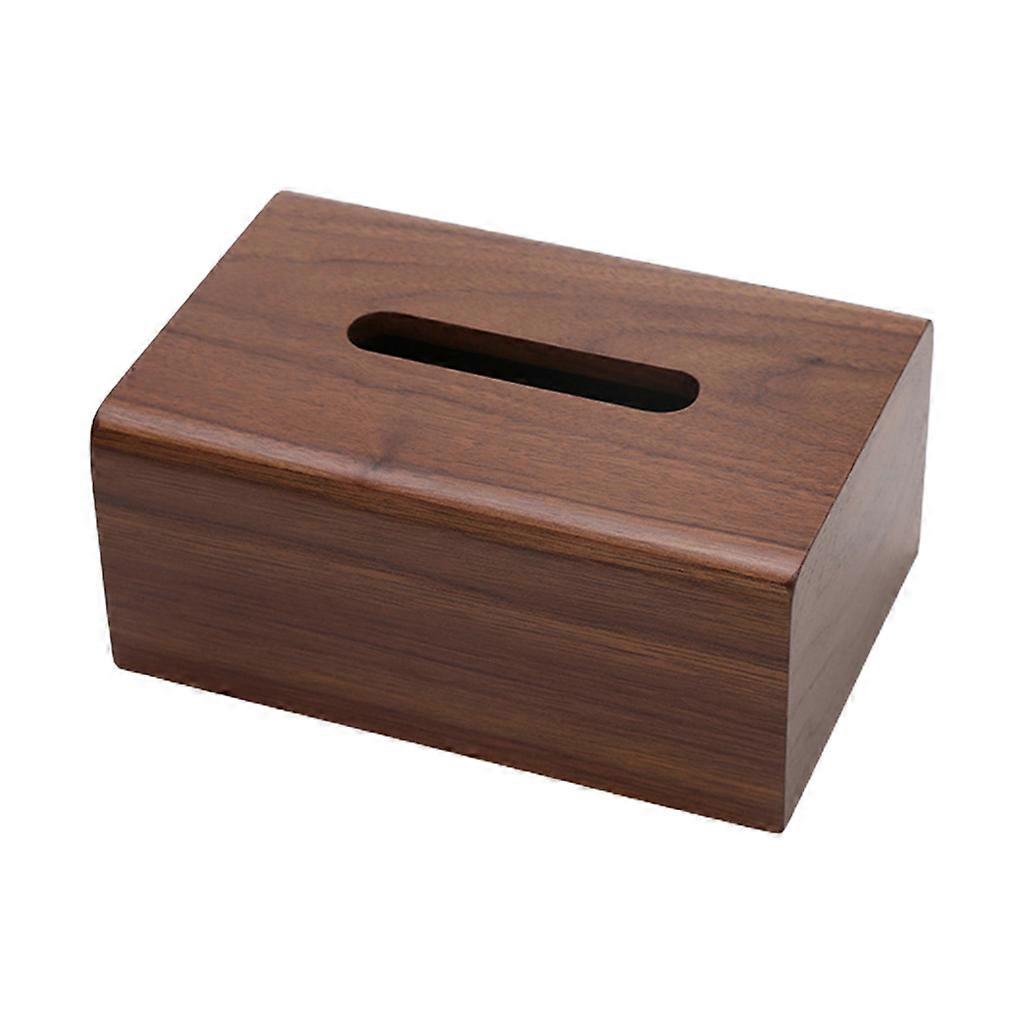 Black Walnut Tissue Storage Box with Removable Lid Drawer Box for Living Room