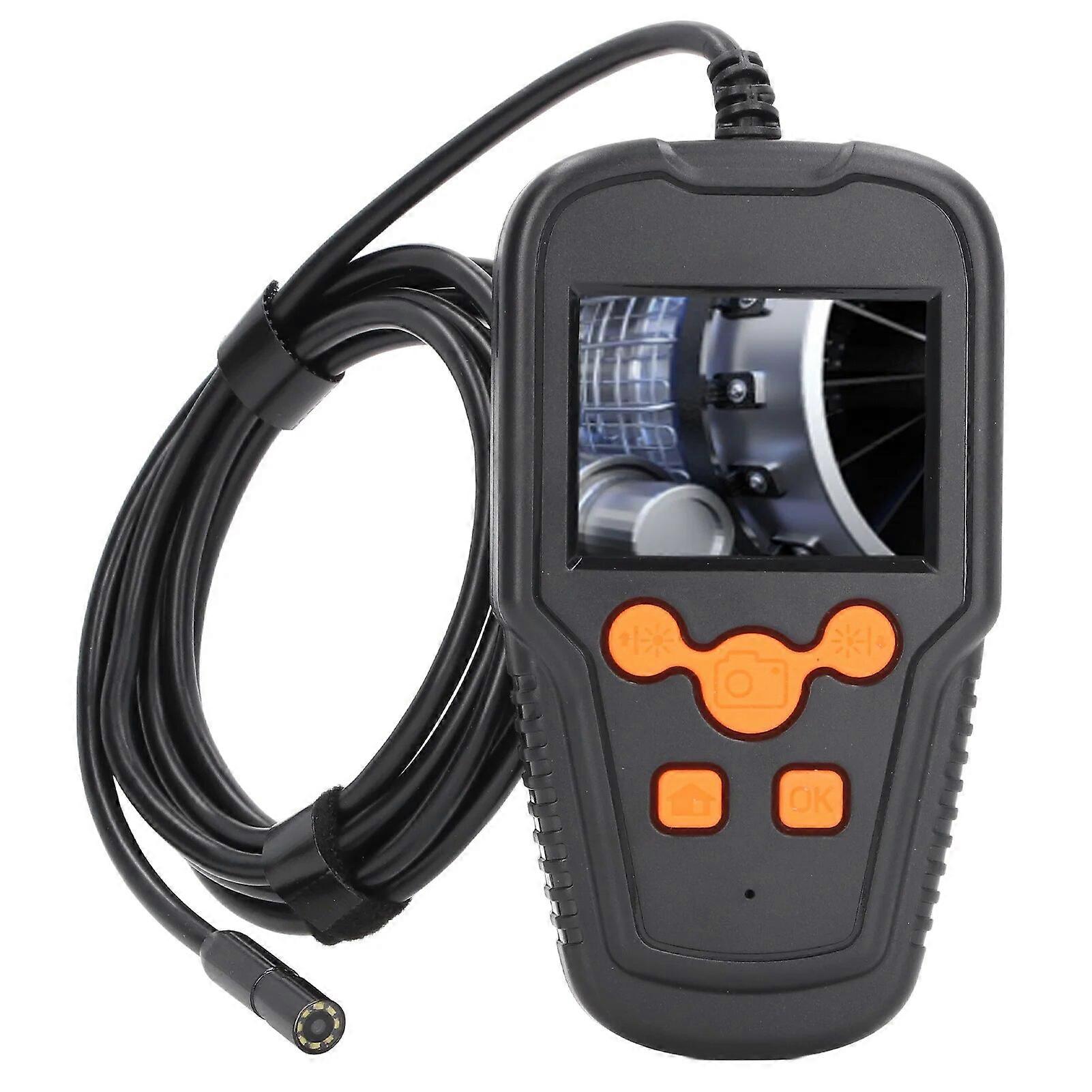 Industrial Borescope Industrial Endoscope 2.4in IPS Screen Pipeline Inspection Camera Handheld Borescope IP67 Waterproof Lens