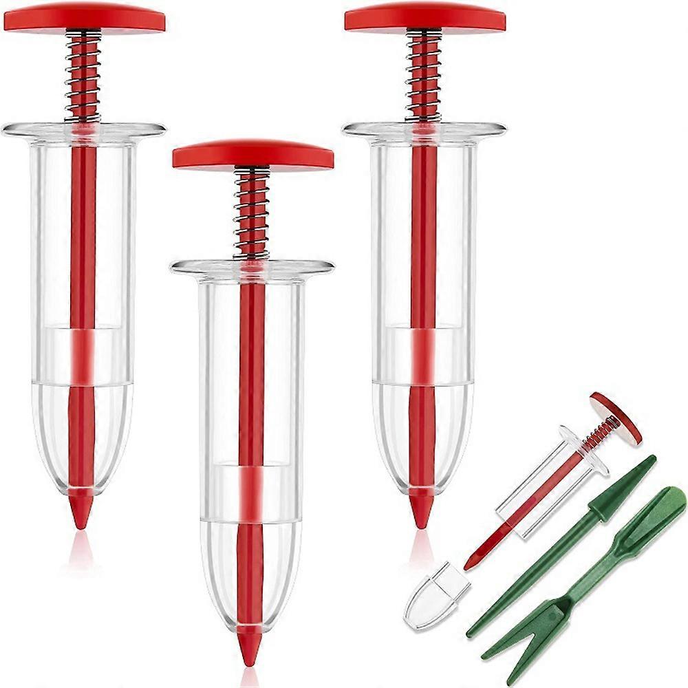 Mini Sowing Seed Dispenser, Small Seed Planter Tool, Manual Seedlings Dibber and Widger Set, Seed Sower Spreader Mini Seed Spreader Set