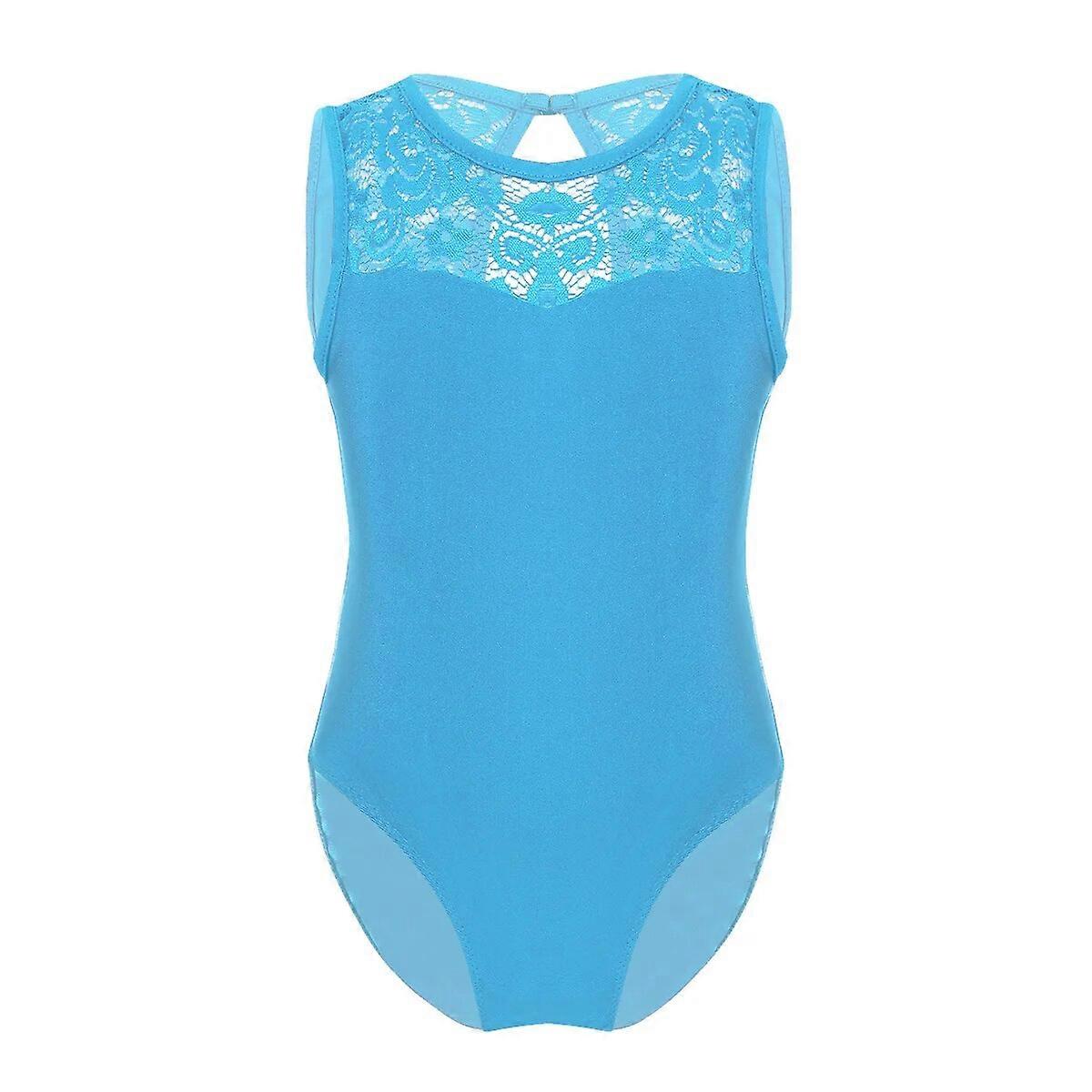 ילדים ילדים בלט בגד גוף לבנות התעמלות קצבית בגד ים לריקוד תחרה חלולה בגד גוף בלרינה תחפושת לירית