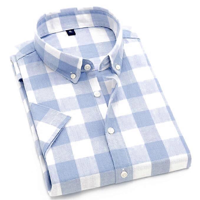Camicie a quadri a maniche corte da uomo Camicia casual